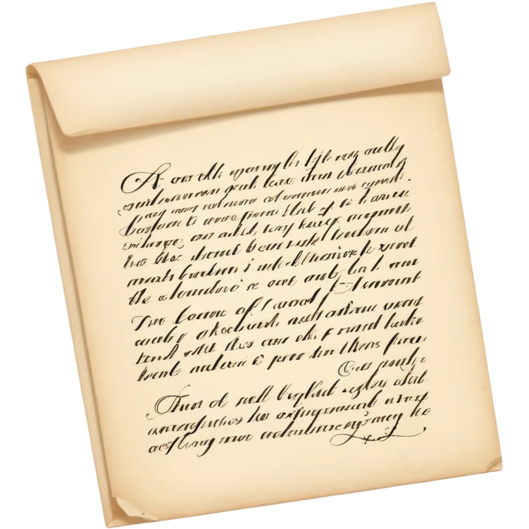Light creamy color romantic letter emoji