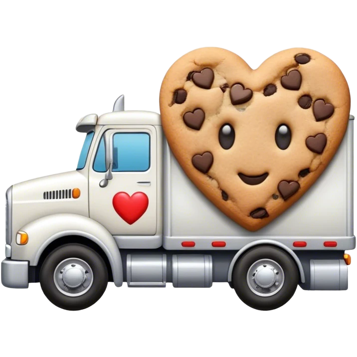 cookie heart with semi truck emoji