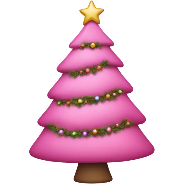 pink christmas tree emoji