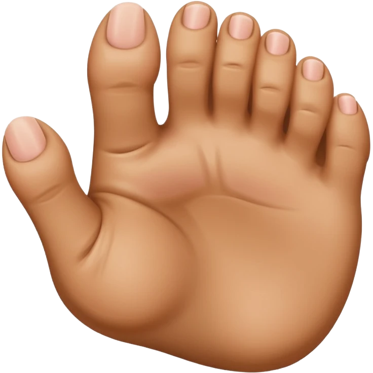 Big toe up rest of toes curled down emoji