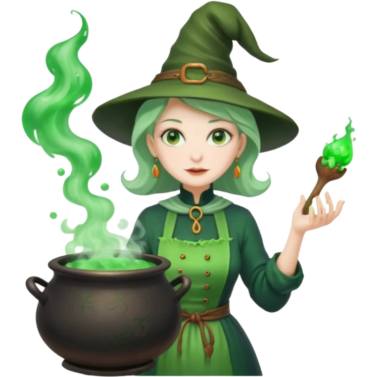green witch cooking potion emoji