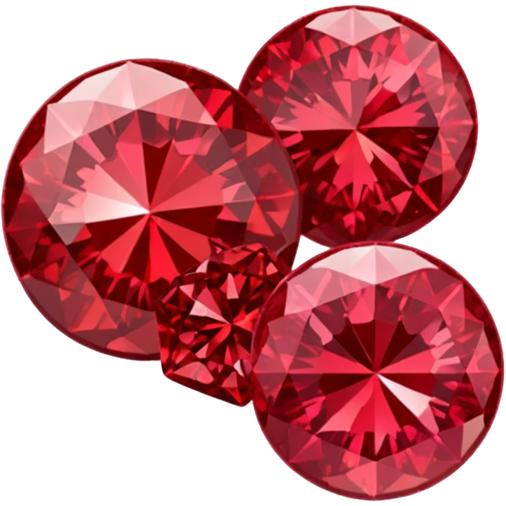 Ruby glitter RED emoji