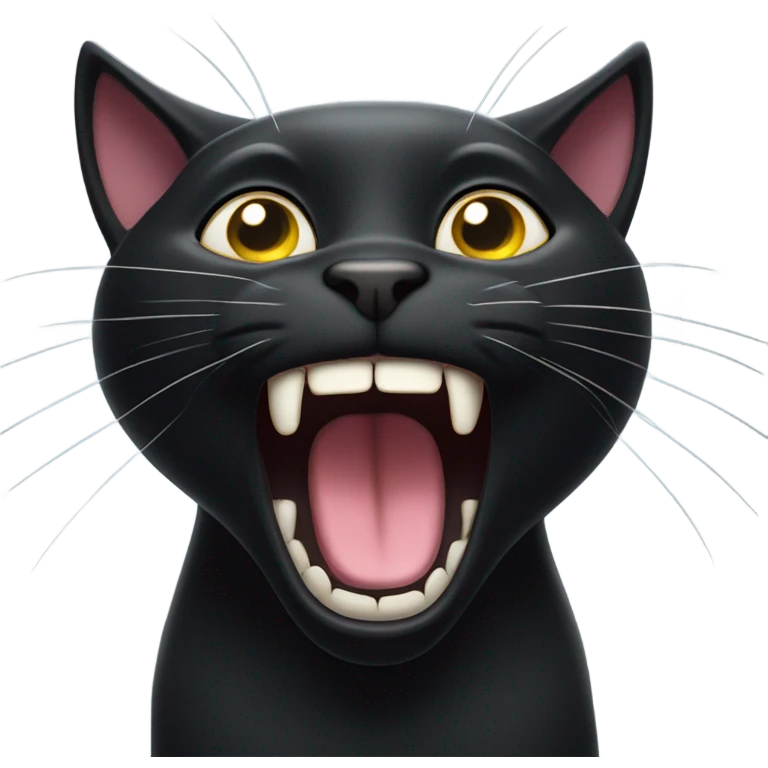 Black cat singing emoji