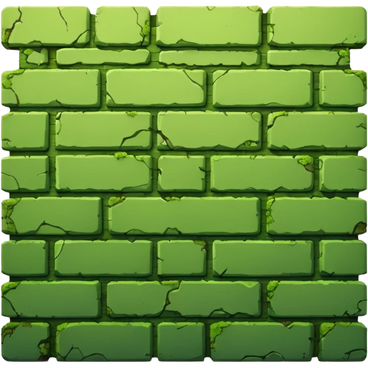 Green brick wall emoji