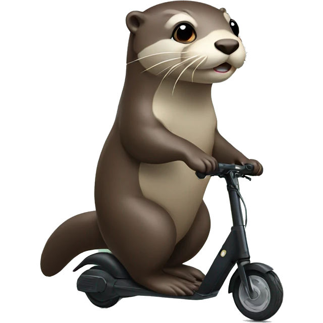 Otter on a electric scooter emoji