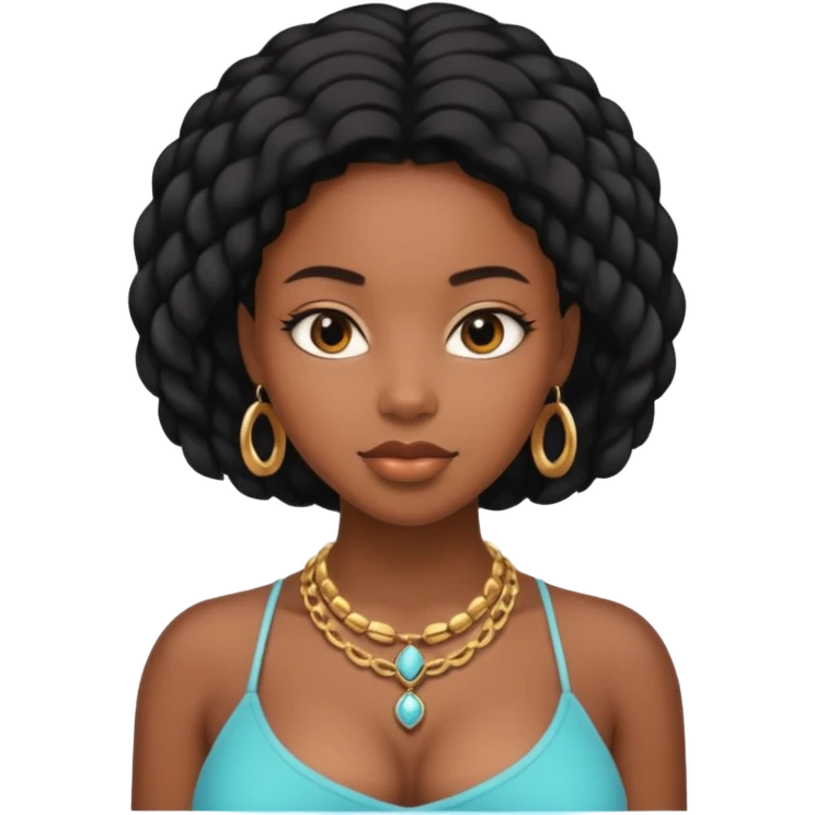 Black girl big chest emoji