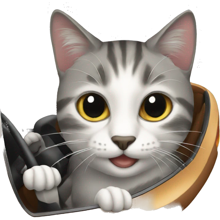 car driving cat emoji