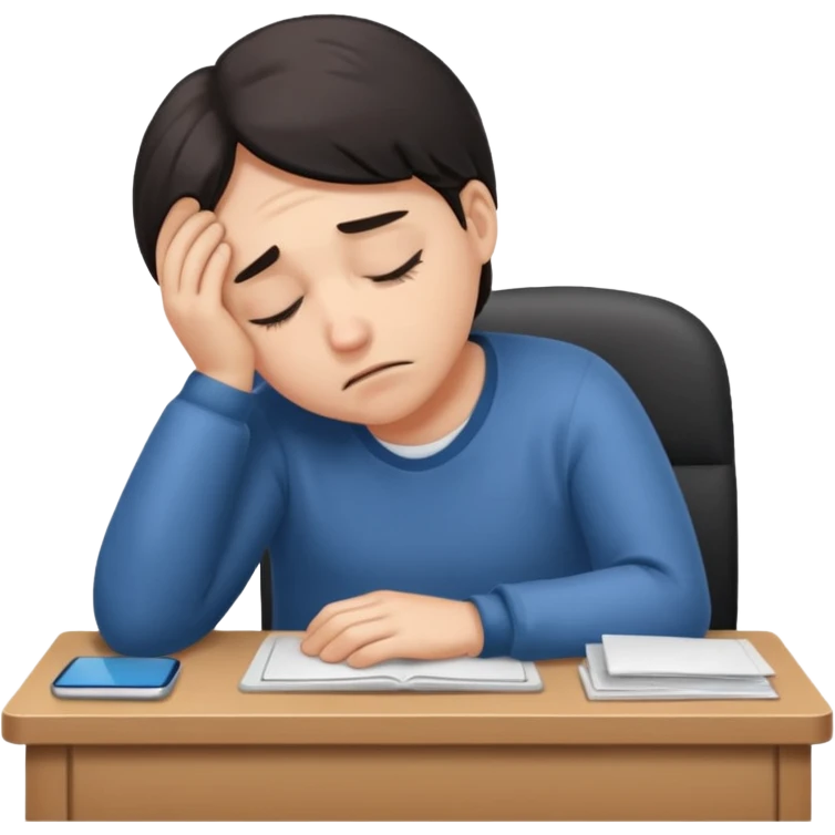 fell asleep at work emoji