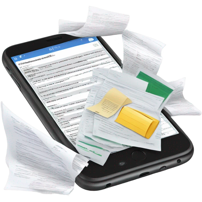 documents in phone emoji