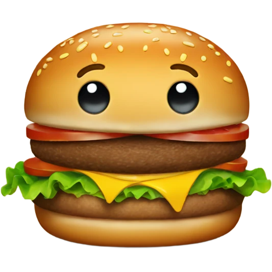 smiling burger emoji