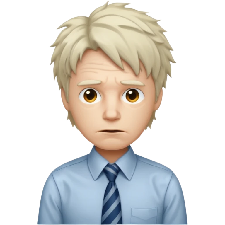 schlechter büromitarbeiter mit zersaustem haar emoji