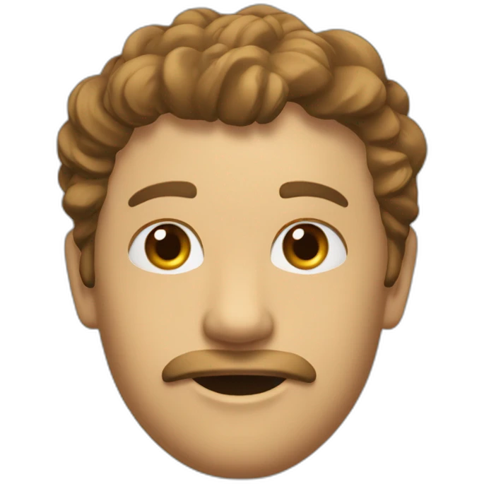 Une brique sur une joue emoji