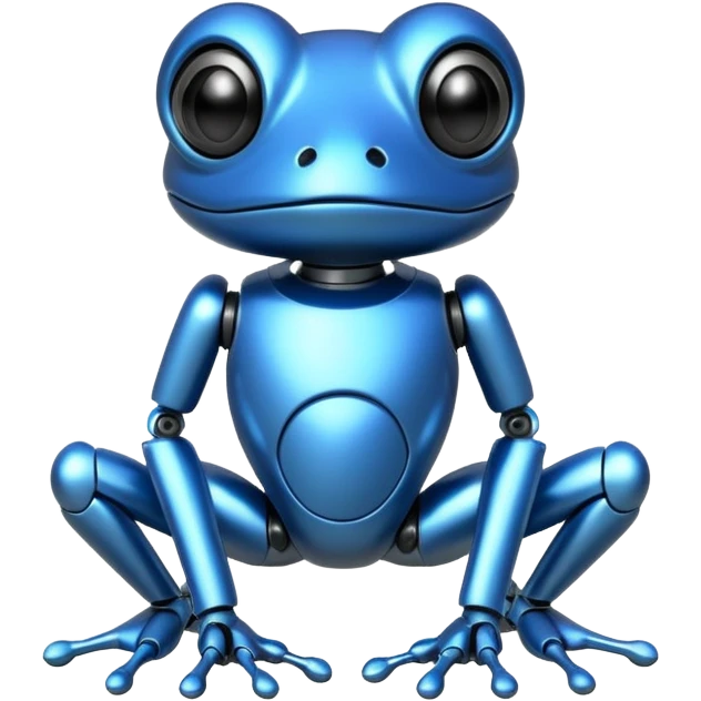 robot blue frog emoji