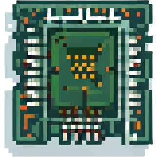Retro microchip emoji