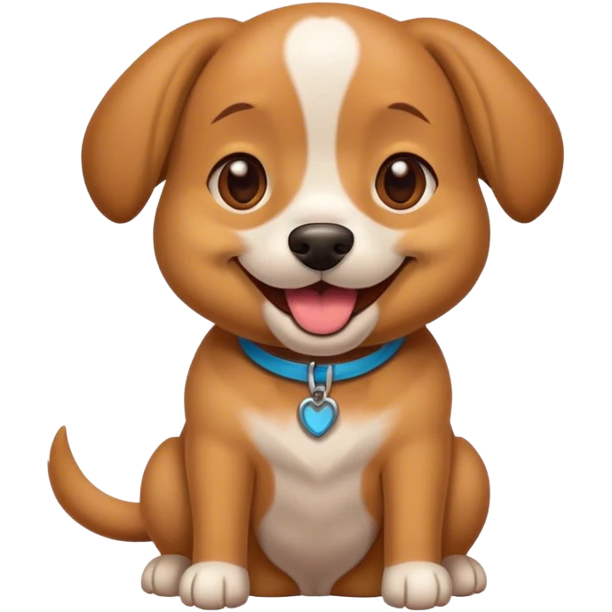 dog smiling like human emoji