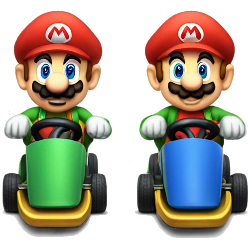 Mario et luigi karting emoji