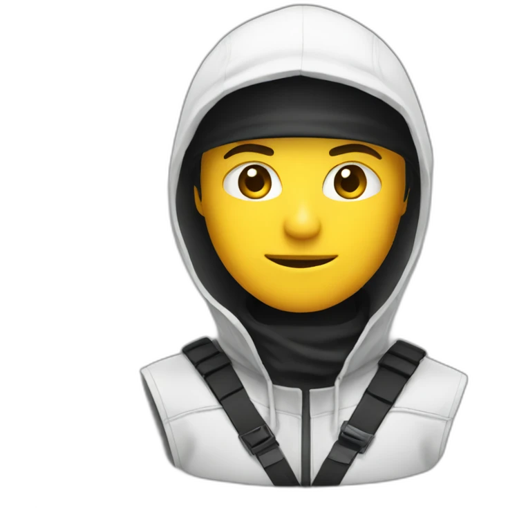 Dev ninja white with computer emoji