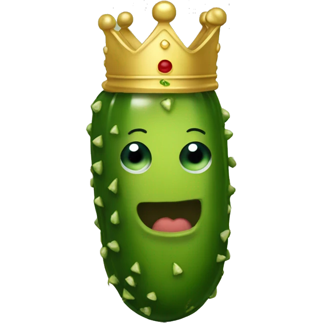 Pickle with crown emoji