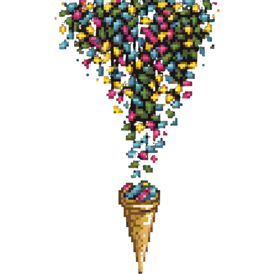 party confetti cone popper shooting sparkly confetti emoji