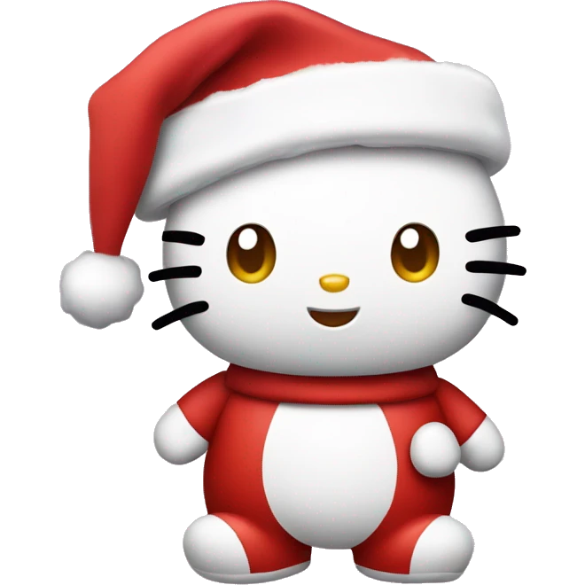 Hello kitty in a Santa hat emoji