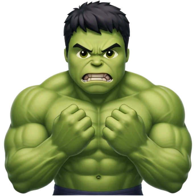 Hulk showing power emoji