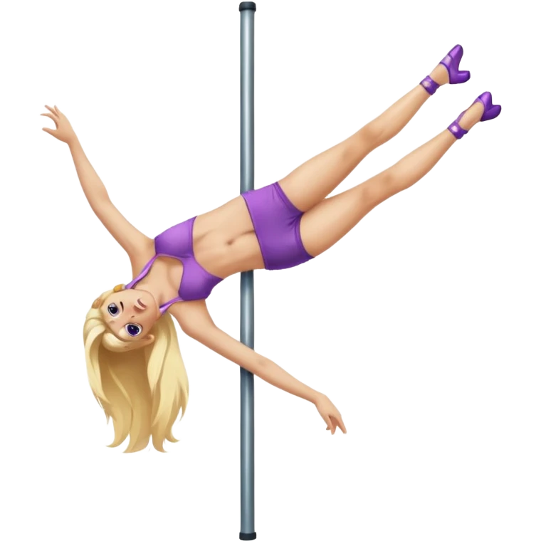 Blonde pole dances emoji