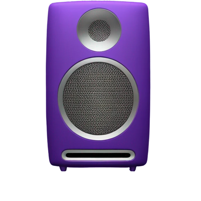 music speaker in purple in 3d emoji