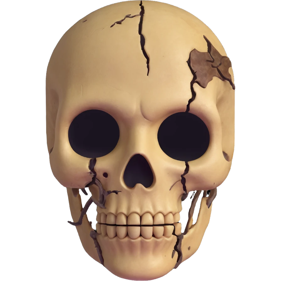 zombie emoji, half-decayed face, spooky emoji