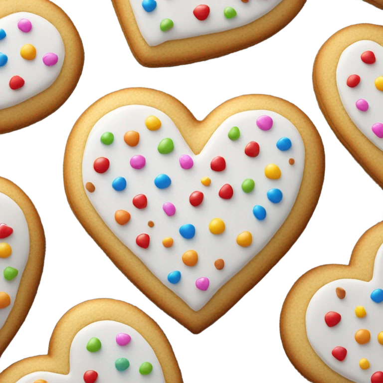 Cookie heart with 8 minutes emoji