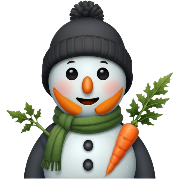 snowman with cucumbers on eyes emoji