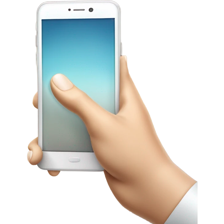 mobile phone with waving hand emoji