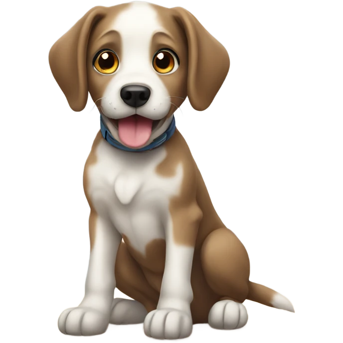 Lovely dog play  emoji