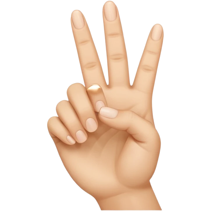 3 fingers emote one hand emoji