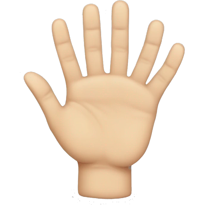 folded hand except middle finger and ring finger emoji