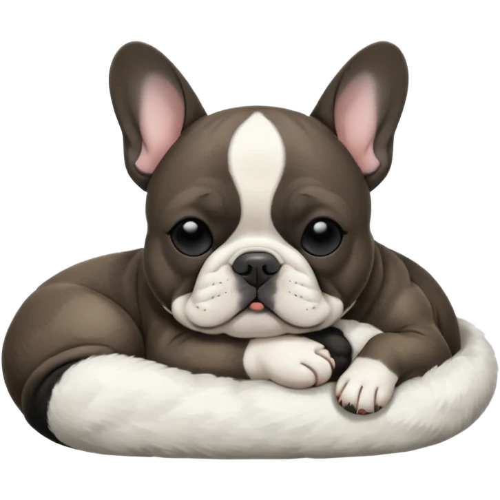 French bulldog sleeping  emoji