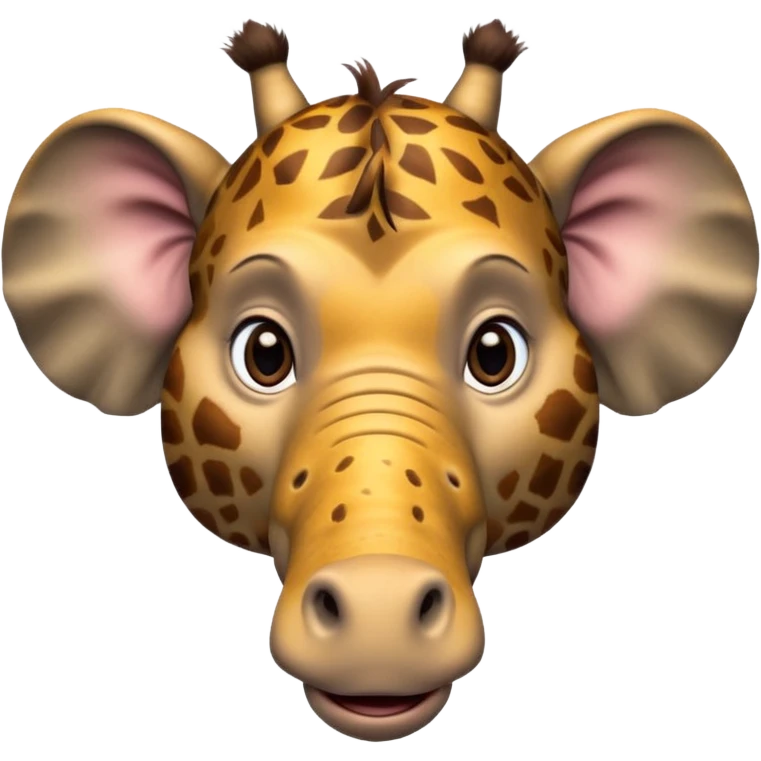 зоопарк, з одним жирафом, одним слоном, одною мавпою, одним бегемотом emoji