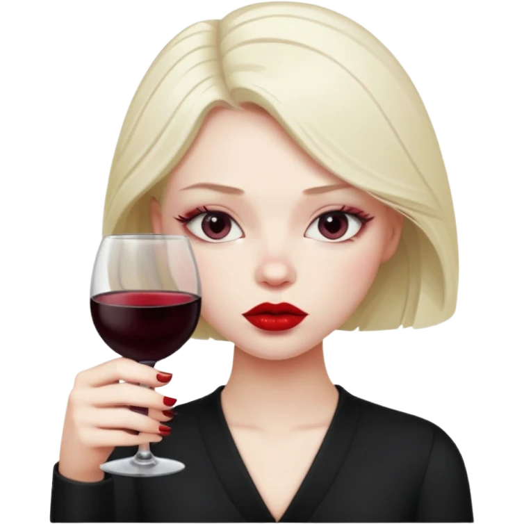 Bebendo vinho emo emoji