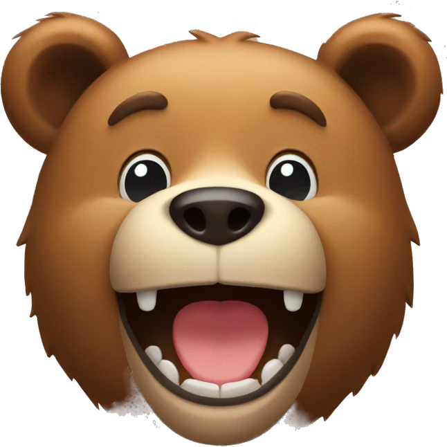 bear with cute smile emoji