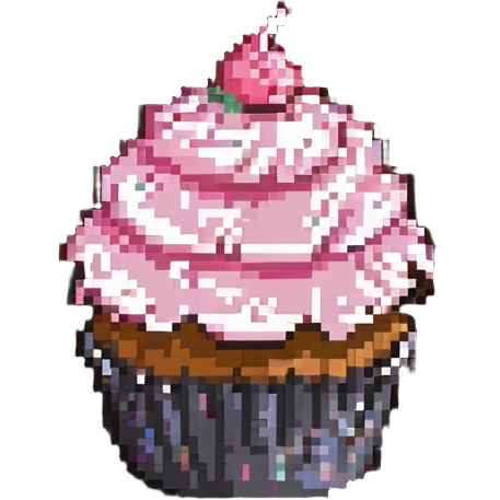 cupcake with pink icing emoji