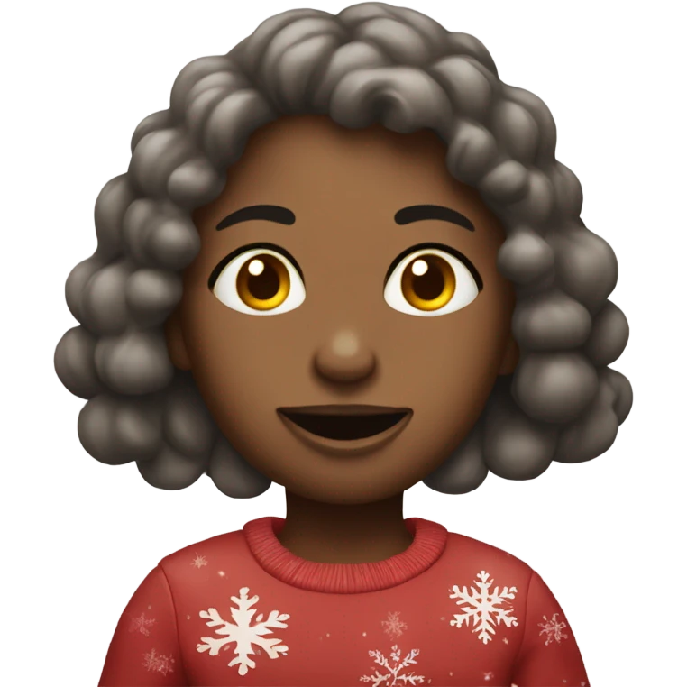 Girl that wakes up drunk but it’s Christmas emoji