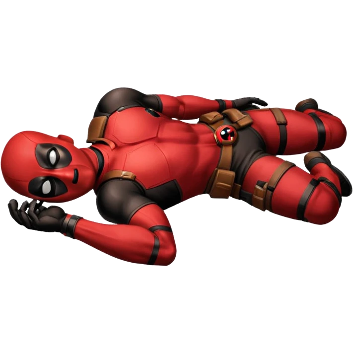deadpool laying emoji