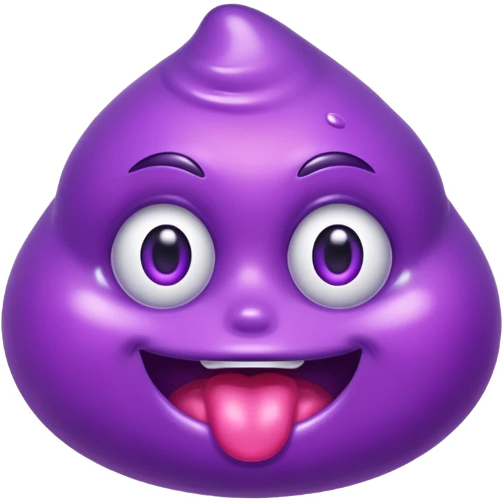 Lustful purple goo face  emoji
