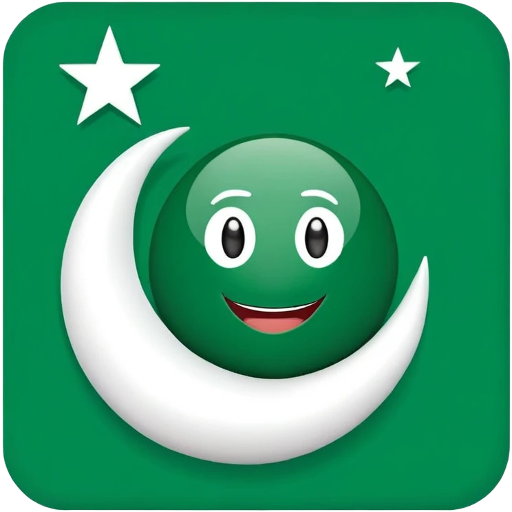 Pakistan countryball, smiling and waving emoji