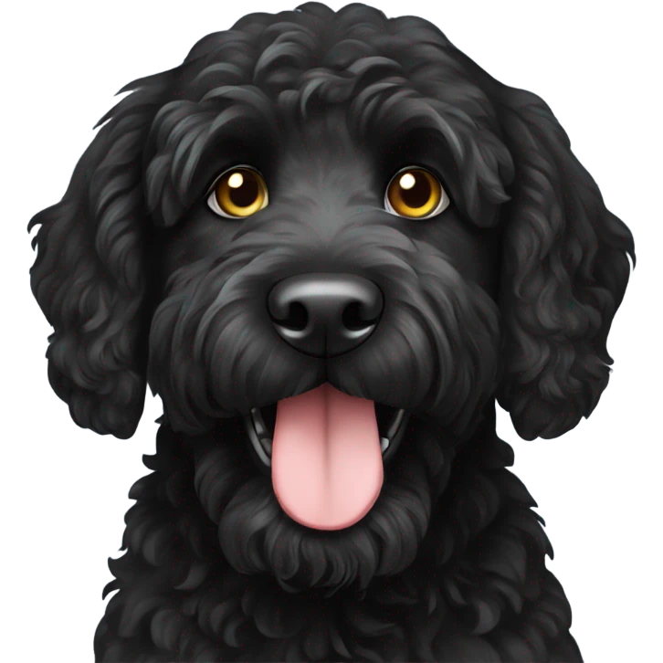 Black labradoodle  emoji