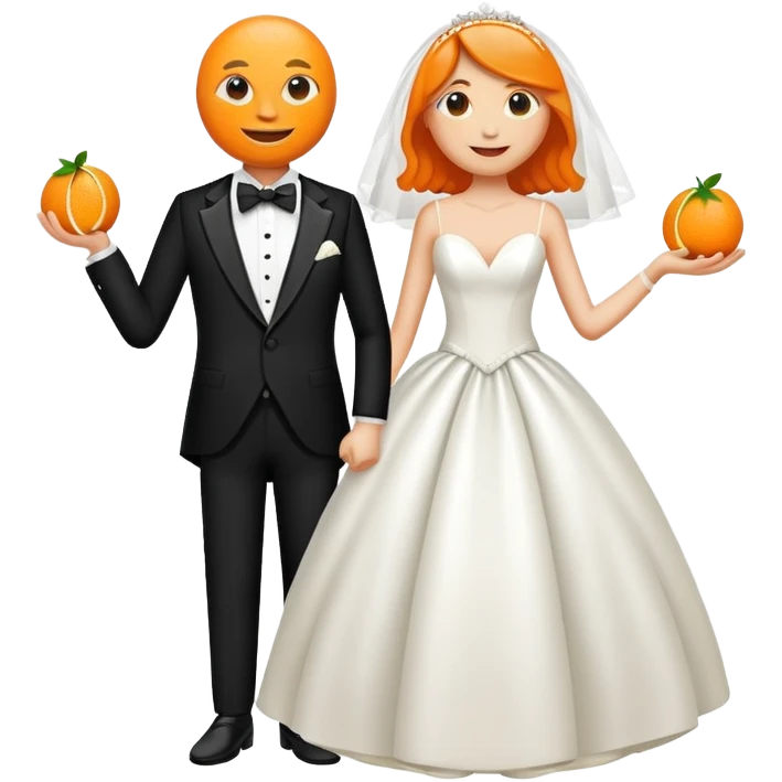 oranges getting married  emoji