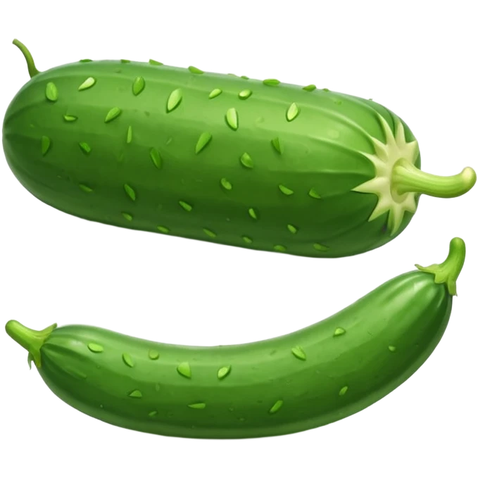 cucumber with small piece  emoji