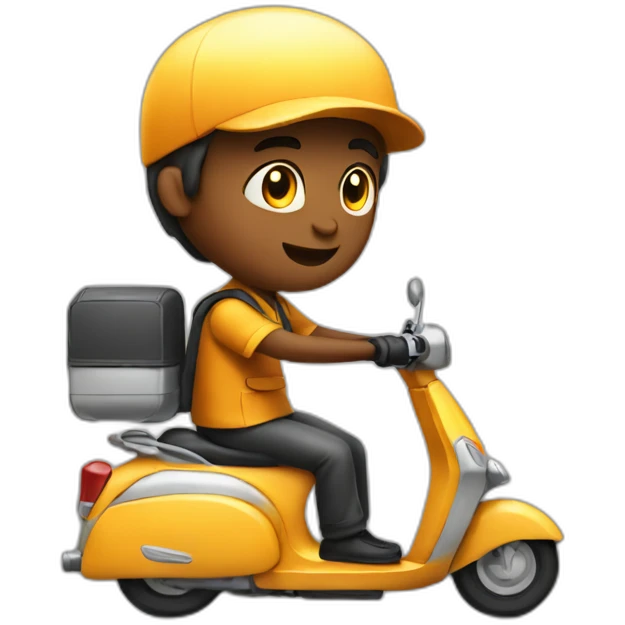 Food Delivery boy on scooter emoji