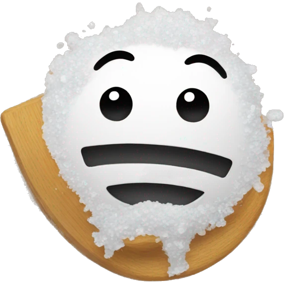 smiling emoji with a pile of salt emoji