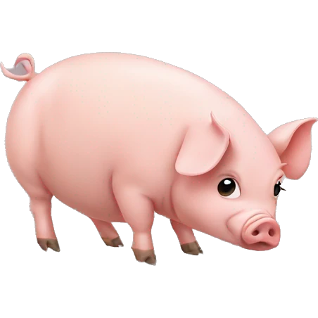 pig scratching it’s bum emoji