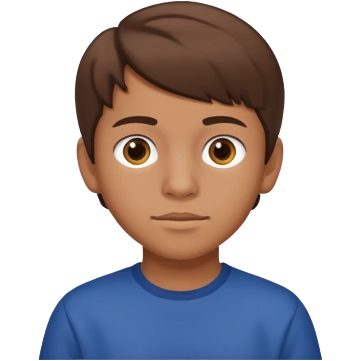 A 13 year old mexican boy with brown hair  emoji